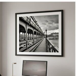 8 x 10 ORIGINAL PHOTO OF A COVERED BRIDGE IN SOUTHEN FRANCE READY FOR FRAMING
